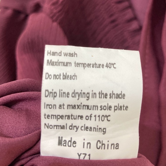 Exlura Purple Chiffon Puff Sleeve Smocked Tie Back Mini Dress Medium Spring - Picture 9 of 11